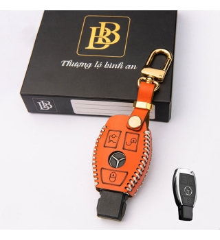 Bao da chìa khóa ô tô Mercedes da thật chính hãng